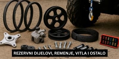 Rezervni dijelovi, remenje, vitla i ostalo